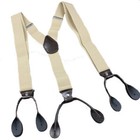 1 Pc Black beige navy Blue wine Red Color Button Holes Link Men s Suspenders New