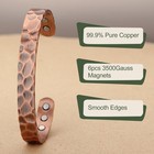 Magenergy Copper Bracelet For Men And Women  Magnetic Hammered Pure Copper Ba   