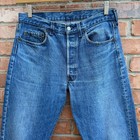 Vintage 80s Levis 501 Blue Button Fly Denim Made In Usa Jeans 34x33 Actual 32x29