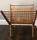 Vintage Mid Century Danish Modern Magazine Rack Unmarked