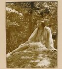 Vintage Photo Native American Woman With Fringed Buckskin Dress Beaded Headband