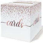  Rose Gold Cards Box For Party  White And Rose Gold Gift Card Box Holder Money 