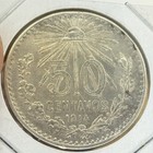 Mexico 50 Cents 1914  800 Coin Silver Large-size  Key-date  Moneda Plata Escasa 