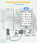 Rechargeable 5x Magnifying Glass With Light For Reading  Full Page Magnifier    