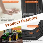 New Universal Lawn Mower Tractor Seat With Drainage Hole High Back Seat Black
