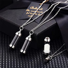 Stainless Steel Cremation Jewelry Transparant Glass Keepsake Loved Ones Ashes Ho