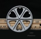 8 Metal 2-1 2  Heart Cut Out Wheels   Doll Makers   Toy Makers   Craft Supply