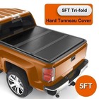 For 2020-2023 Jeep Gladiator Jt 5ft Hard Tri-fold Tonneau Cover Truck Bed Cover 