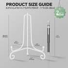 2 Pack 8  Iron Plate Stand - White Easel Display Photo Holder For Picture Fra   