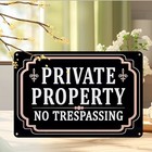 Vintage No Trespassing On Private Property Tin Metal Signs Home D  cor 8x12