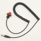 Steering Wheel Hole Mount Push To Talk Switch Coil Cord Ptt Button 3-pin Minixlr