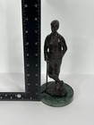 Bronze Gentleman Golfer 8  Sculpture Antique Style Clothing Marble Base