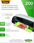Thermal Laminating Pouches  Letter Size Sheets  5 Mil 200pk  Clear