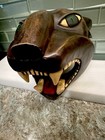 Vtg Mcm Mayan Lg10   handcarved Wood Jaguar Panther Head 1 Of Kind Folk Art Unique