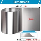 Vigorous 304 Stainless Steel Foil Roll  6  X 10ft Stainless Steel Sheet  Full   