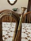 Vintage Decorative Brass Bugle Military Cavalry Style Horn D  cor