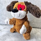 Dan Dee Animated Clapping Puppy Plush Valentine Heart Eye Stuffed Dog Works