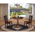 East West Furniture Antique 3-piece Solid Wooden Dining Set In Mahogany