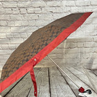 Coach Mini Umbrella In Signature Print Uv Protection Chestnut Red -  new 