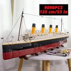 Display With Original Box 9090pcs Titanic Large Cruise Boat Ship Model Building