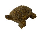 Vintage Crypyomeria Cedar Wood Turtle Figurine Wooden Hand Carved Folk Art Japan