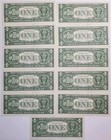 Eleven Lucky 888 Consecutive  1 One Bills Fancy Serial Number Series 2021