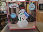 Gemmy 6 Ft Airblown Inflatable Christmas Animated Shiver Shakes Snowman Ex  Cond