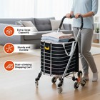 Foldable Stair Climber Large Shopping Cart W  Bag   Easy Store 6 2wheels