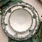 Antique Green 24pcs 6 Person Premium Porcelain Dinnerware Set Lux