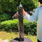 11 81lb Natural Fireworks Stone Obelisk Quartz Tower Crystal Wand Point Healing