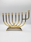 Vtg 1970 Wainberg  Menorah Brass Nine Arm Candle Holder Israel Jewish Judaica 