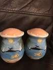British Virgin Islands Hand-painted Teapot  Sugar Bowl  Salt And Pepper Signed