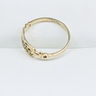 10k Yellow Gold Baby Diamond Cut Oval Ring Band Size 4 5
