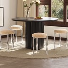 Indoor Dining Chair Set Of 4 Kitchen Padded Seat Soft Cushion Chairs W Metal Leg