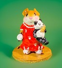 Wee Forest Folk M-218 Mousey s Bunny Slippers  W panda Bear  Paw Prints ltd 100 