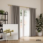 Umbra Cappa Double Curtain Rod Includes 2 Matching Finials 36 To 66-inch Gold