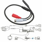 Wide Range Mini Microphone Mic Audio Rca Output For Cctv Camera Dvr Dc Power