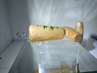 Vintage French Antique Wooden Twist Corkscrew Hand Painted Flower Vgc 