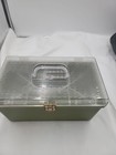 Vintage Wil-hold Wilson Large Sewing Box Avocado Green Plastic With 1 Tray Usa