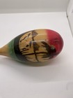 Vintage Hand Painted Maraca Mexico Circa 1950 s Percussion Single Shaker Works 