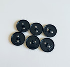 Lot Of 6 Designer Black And Gold Quilted Button Stamped