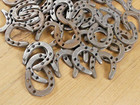 50 Small Cast Iron Horseshoes Crafts Bargin Bin Decor Horse Shoe   have Rust  