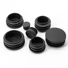 Round Plastic Blanking End Cap Caps Tube Pipe Inserts Plug Bung Steel Leg Black