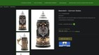 Black Beerstein W  German Eagle Out Of Pewter W  Solid Pewter Lid  Nr 1288 10000