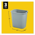 Rubbermaid Commercial 295600gy 7-gal  Rectangular Deskside Wastebasket - Gy New