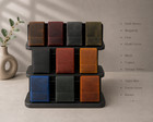 Minimalist Leather Wallet  Slim Front Pocket Card Holder  Edc Everyday Carry