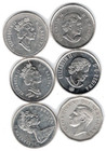 1951-1967-1992-2002-2005-2017 Commemorative Canadian Nickels