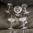 5- St Louis Chantilly Clear Sherbet champagne Glasses - 4 7 8   