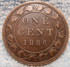 1886 Xf Obv 2 High Grade Canada Large Cent Victoria Coin Canadian