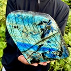 3 4lb Natural Labrador Raw Stone Rainbow Gloss Polishing Stone Energy Chakra